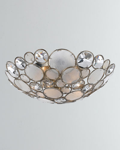 Crystorama Palla 3-Light Antiqued Silver Ceiling Mount